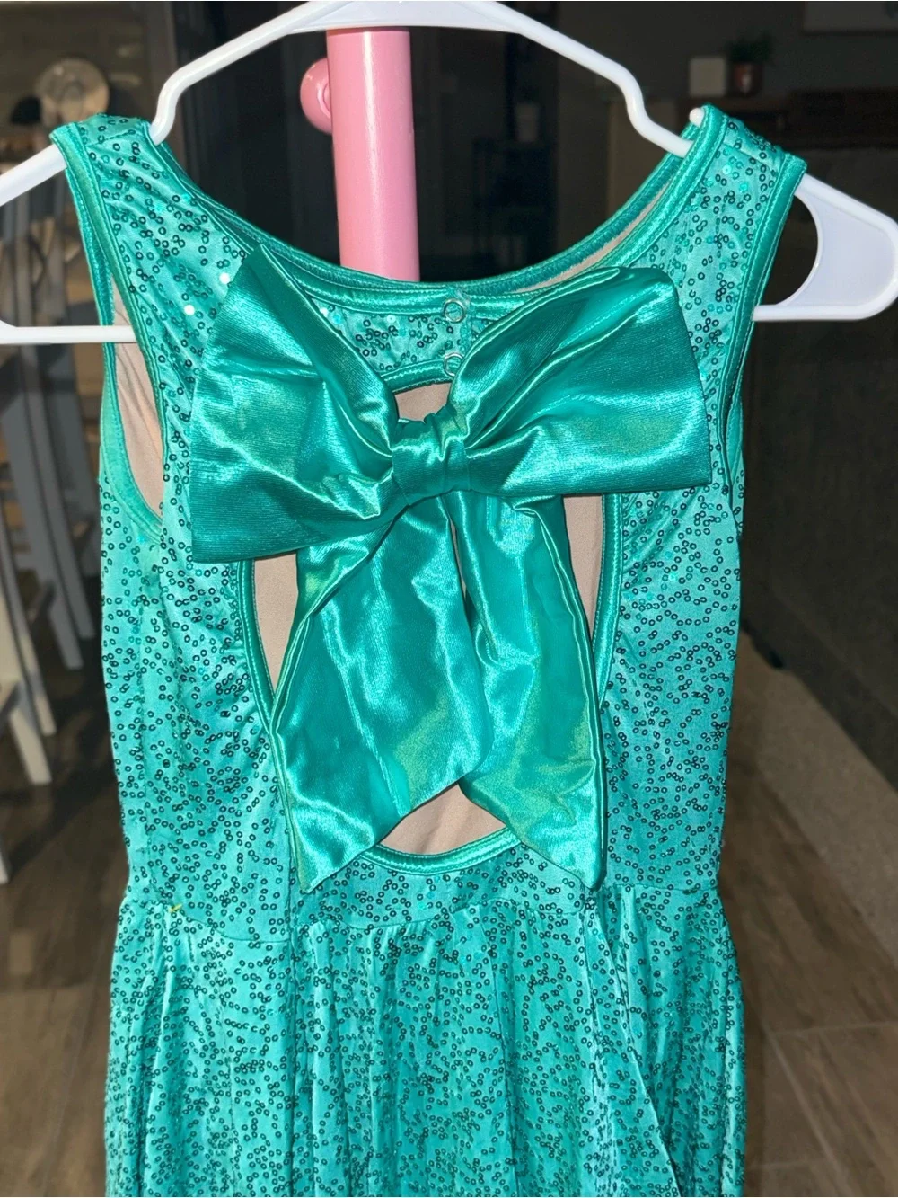 Weissman Small Adult Teal Sequin Dance Costume